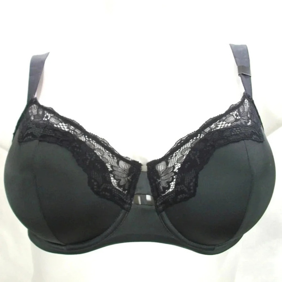 38DD Unveiled 110059‎ Entre-Doux Unlined UW Bra Black NWT - Picture 1 of 8